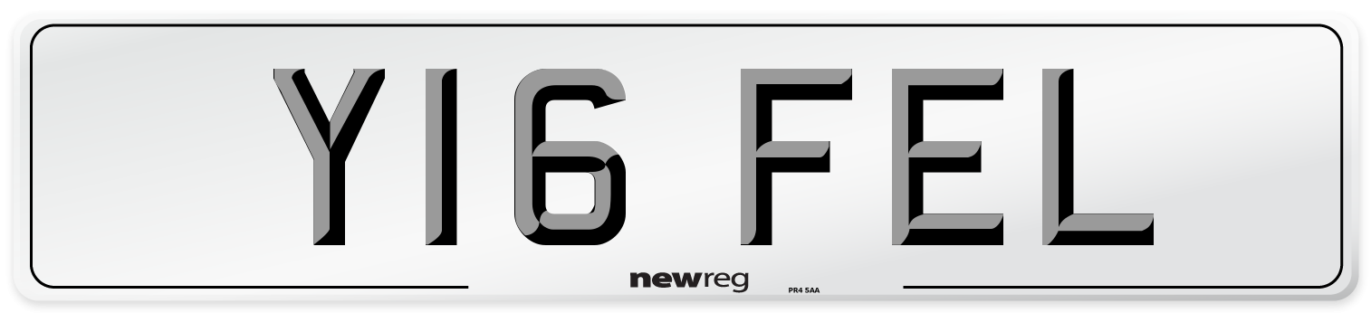 Y16 FEL Number Plate from New Reg